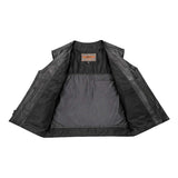 Cattleman - Mens Premium Leather Vest - Unik Just for Bikers - Flyclothing LLC