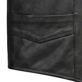 Cattleman - Mens Premium Leather Vest - Unik Just for Bikers - Flyclothing LLC