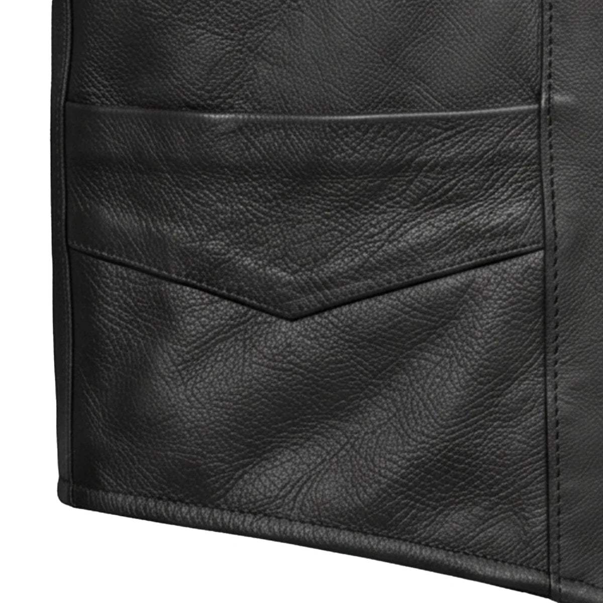 Cattleman - Mens Premium Leather Vest - Unik Just for Bikers - Flyclothing LLC