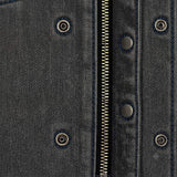 Cobalt - Men's Leather/Denim Club Style Motorcycle Vest - Unik Just for Bikers - Flyclothing LLC