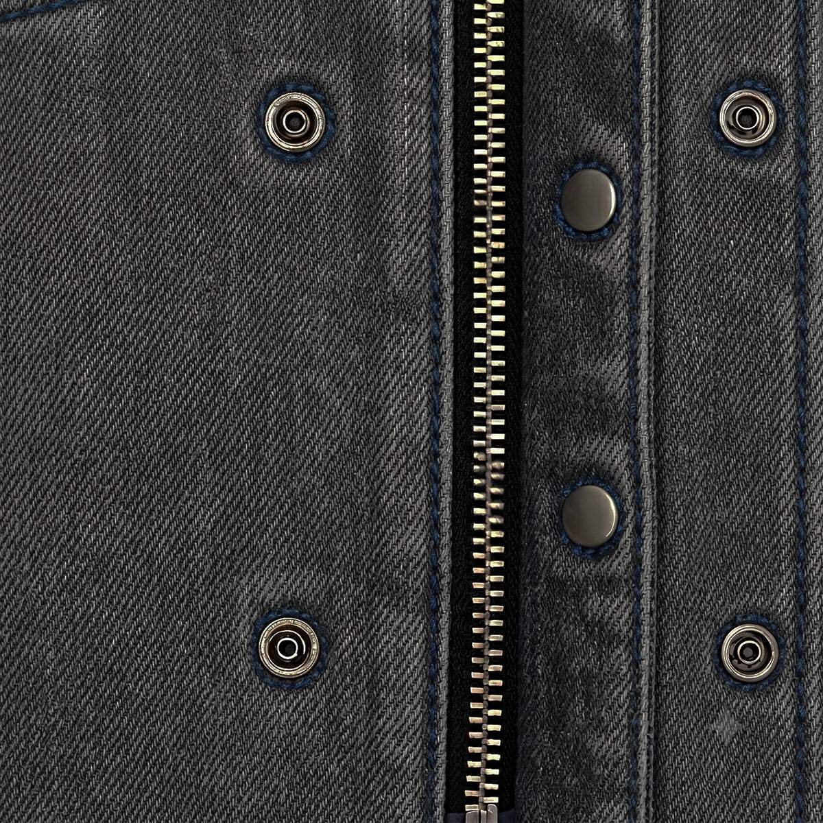 Cobalt - Men's Leather/Denim Club Style Motorcycle Vest - Unik Just for Bikers - Flyclothing LLC