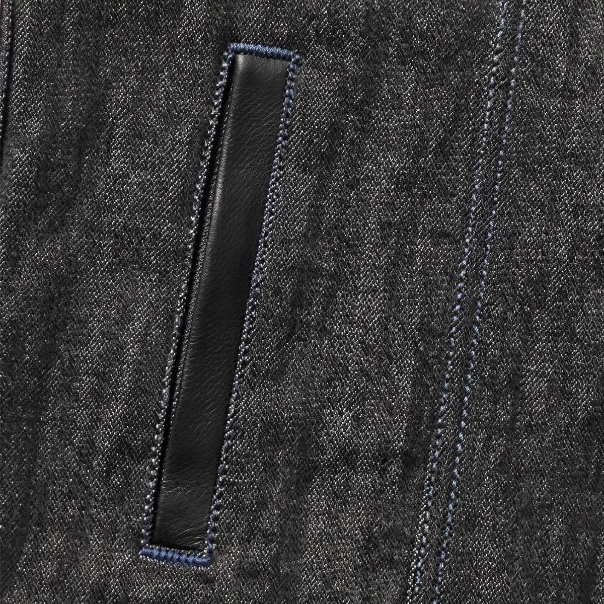 Cobalt - Men's Leather/Denim Club Style Motorcycle Vest - Unik Just for Bikers - Flyclothing LLC