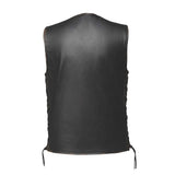 Colorado - Men's Motorcycle Leather Vest (Brown) - Unik Just for Bikers - Flyclothing LLC
