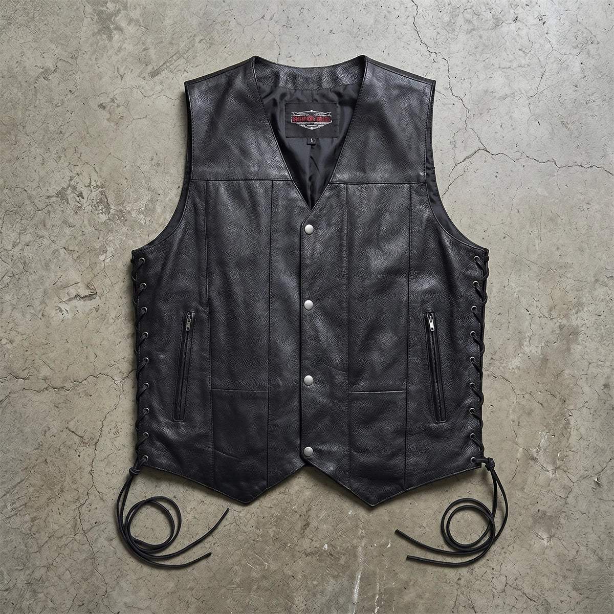Colt - Men's Motorcycle Leather Vest - Unik Just for Bikers - Flyclothing LLC