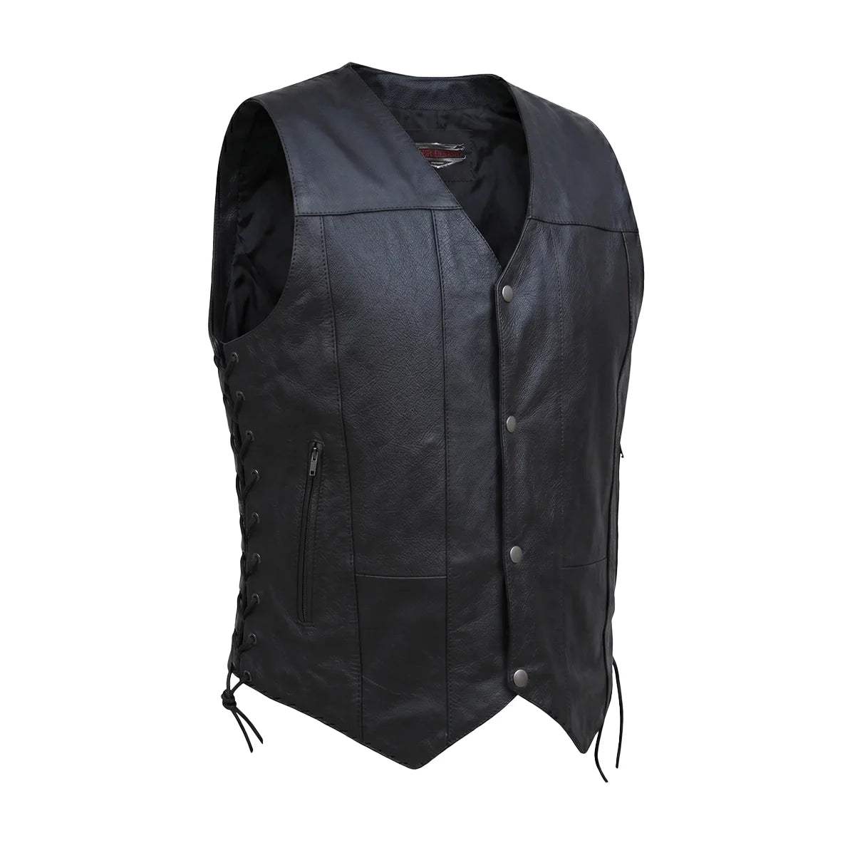 Colt - Men's Motorcycle Leather Vest - Unik Just for Bikers - Flyclothing LLC