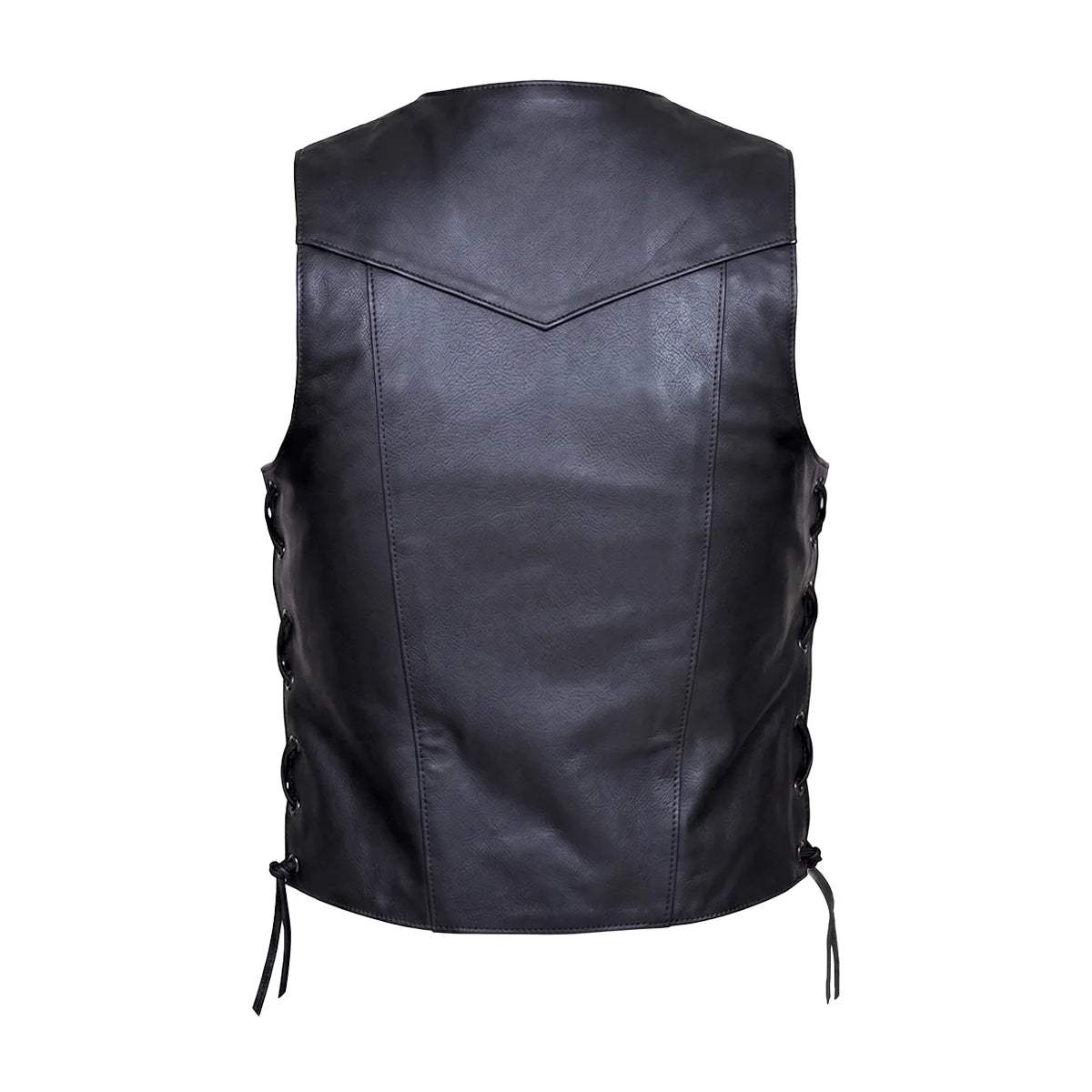 Colt - Men's Motorcycle Leather Vest - Unik Just for Bikers - Flyclothing LLC