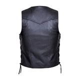 Colt - Men's Motorcycle Leather Vest - Unik Just for Bikers - Flyclothing LLC