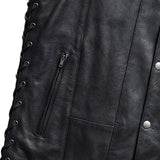 Colt - Men's Motorcycle Leather Vest - Unik Just for Bikers - Flyclothing LLC