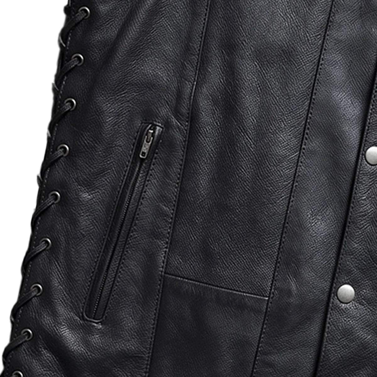 Colt - Men's Motorcycle Leather Vest - Unik Just for Bikers - Flyclothing LLC