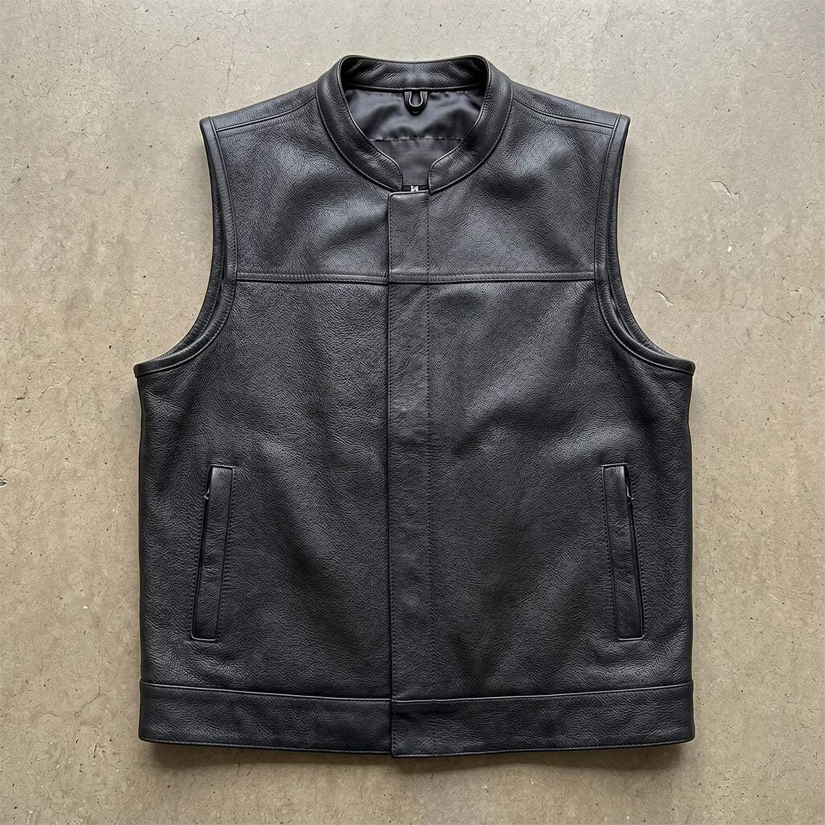 Commando - Men's SOA Style Club Leather Motorcycle Vest - Unik Just for Bikers - Flyclothing LLC