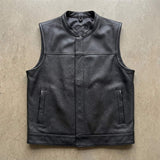 Commando - Men's SOA Style Club Leather Motorcycle Vest - Unik Just for Bikers - Flyclothing LLC