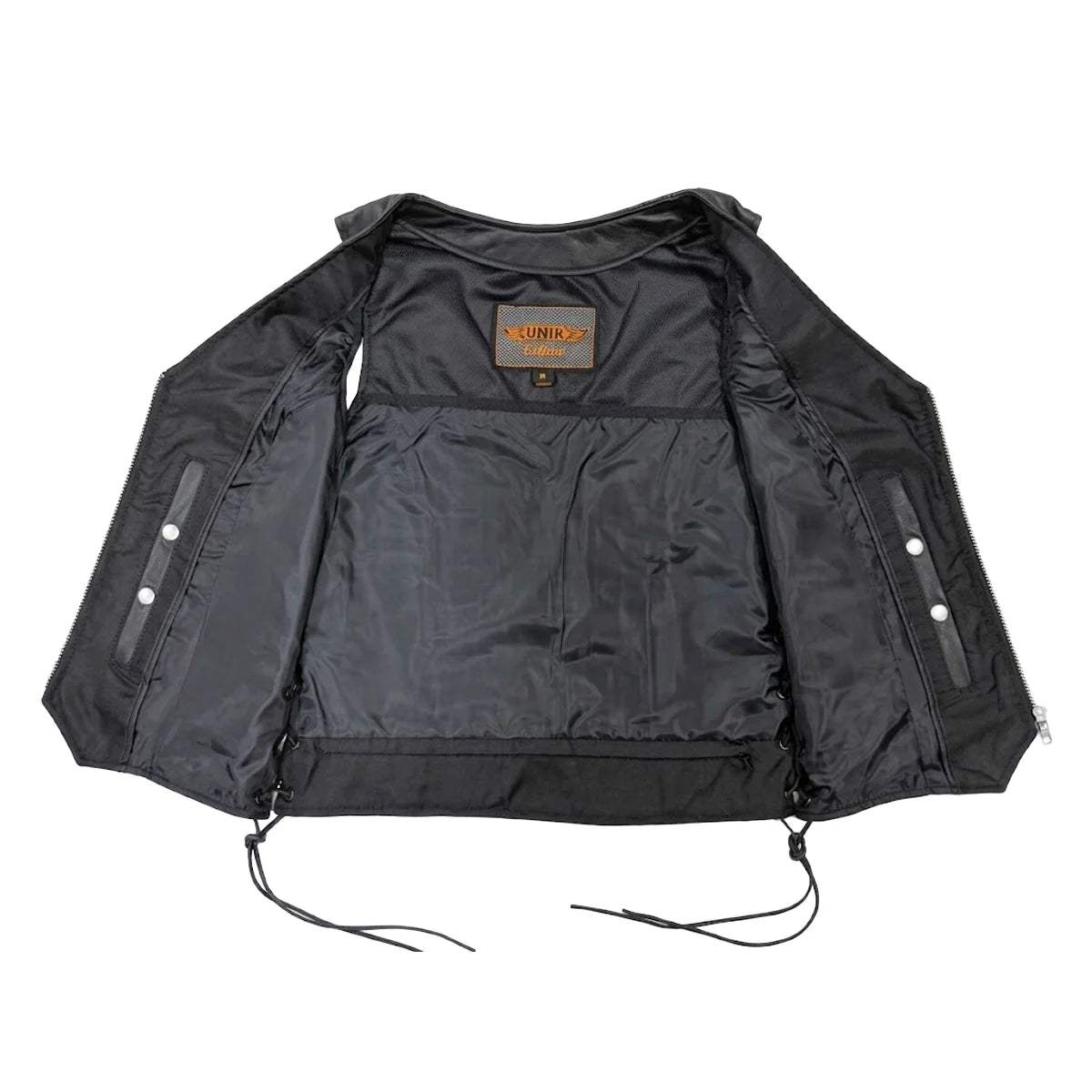 Mae - Women's Zippered Leather Motorcycle Vest - Unik Just for Bikers - Flyclothing LLC