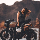 Mae - Women's Zippered Leather Motorcycle Vest - Unik Just for Bikers - Flyclothing LLC