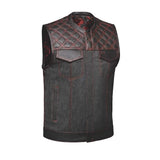 Crimson - Mens Hybrid Club Vest - Unik Just for Bikers - Flyclothing LLC