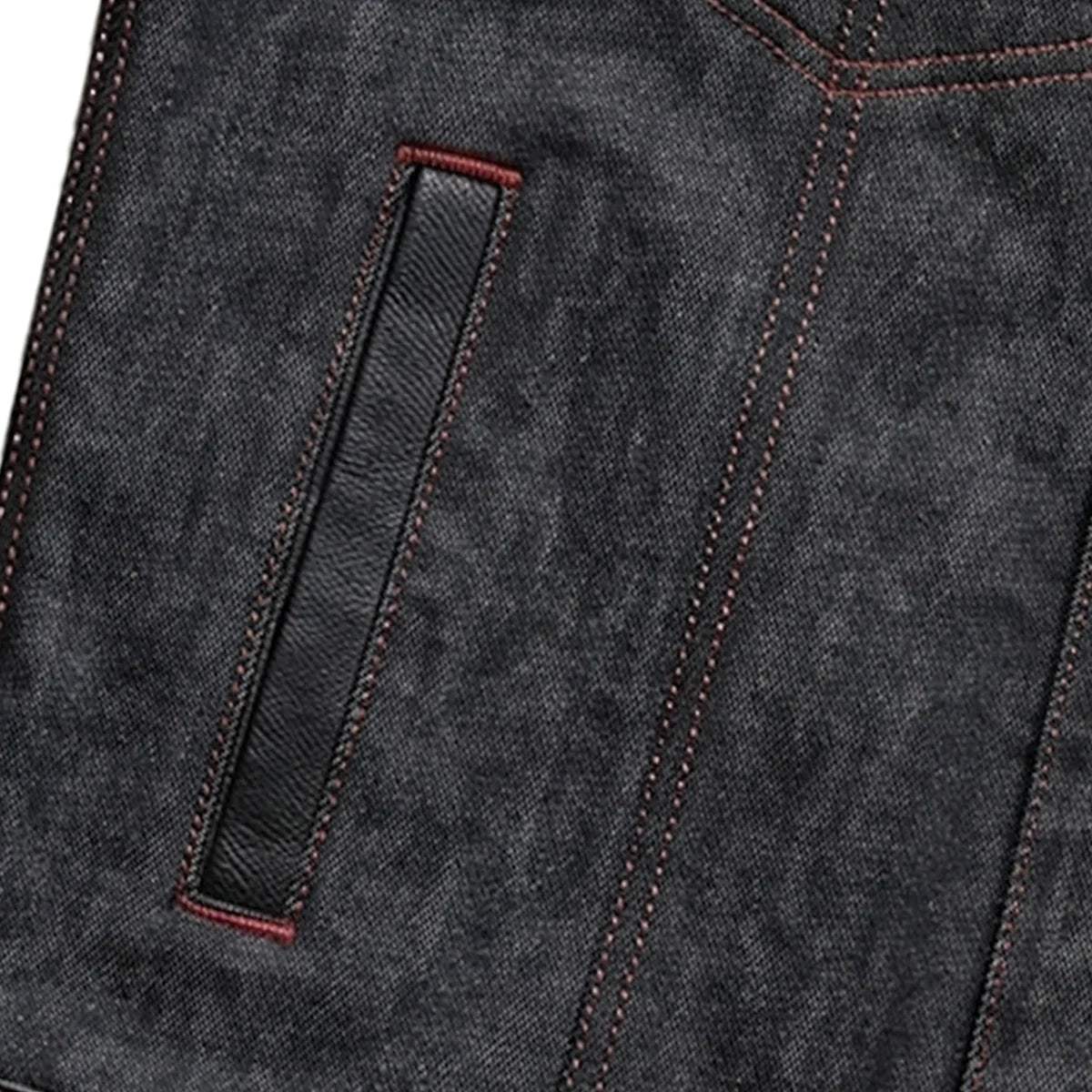 Crimson - Mens Hybrid Club Vest - Unik Just for Bikers - Flyclothing LLC