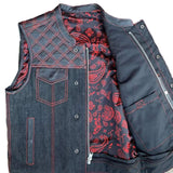 Crimson - Mens Hybrid Club Vest - Unik Just for Bikers - Flyclothing LLC