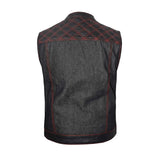 Crimson - Mens Hybrid Club Vest - Unik Just for Bikers - Flyclothing LLC