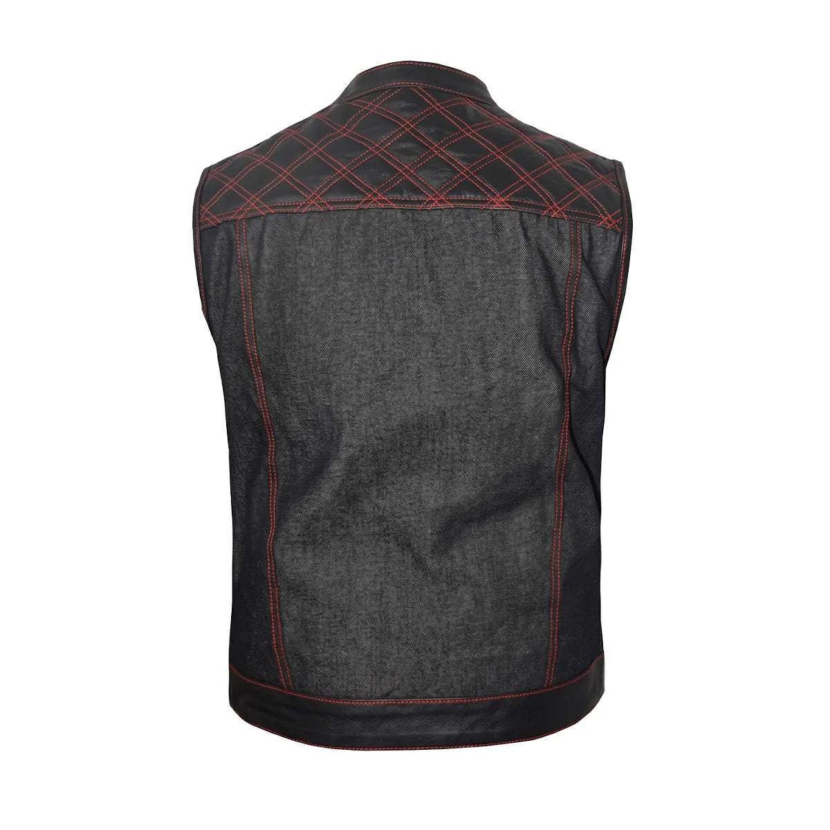 Crimson - Mens Hybrid Club Vest - Unik Just for Bikers - Flyclothing LLC