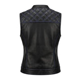 Mauve - Women's SOA Club Style leather Motorcycle Vest - Unik Just for Bikers - Flyclothing LLC