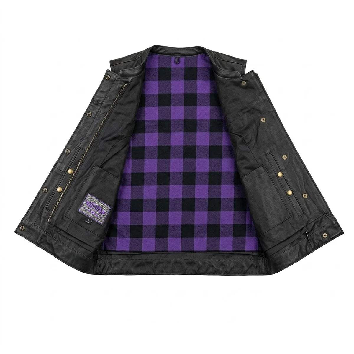 Mauve - Women's SOA Club Style leather Motorcycle Vest - Unik Just for Bikers - Flyclothing LLC