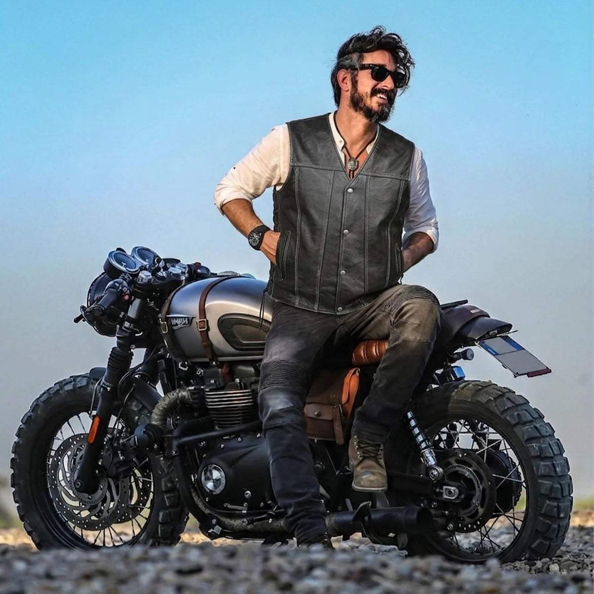 Durango - Mens Ultra Leather Vest - Unik Just for Bikers - Flyclothing LLC