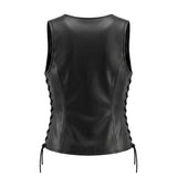 Mesa - Women's Naked Goatskin Leather Motorcycle Vest - Unik Just for Bikers - Flyclothing LLC
