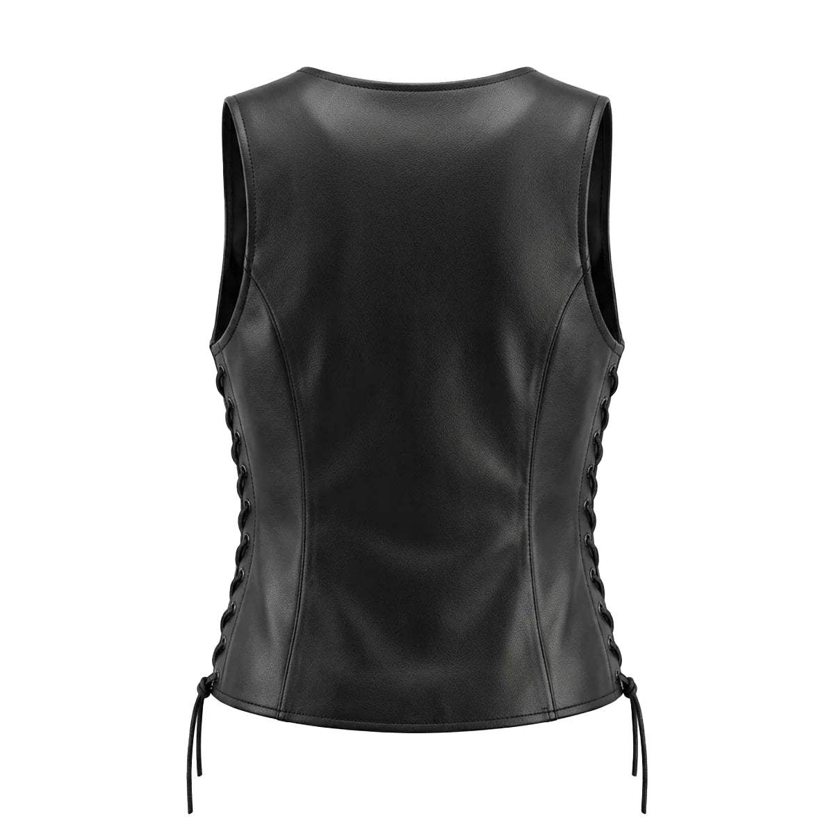 Mesa - Women's Naked Goatskin Leather Motorcycle Vest - Unik Just for Bikers - Flyclothing LLC