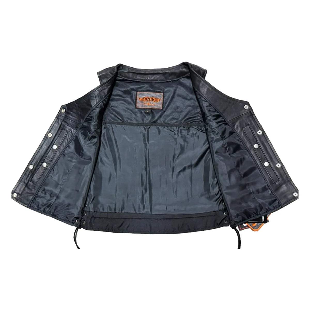 Mesa - Women's Naked Goatskin Leather Motorcycle Vest - Unik Just for Bikers - Flyclothing LLC