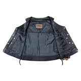 Mesa - Women's Naked Goatskin Leather Motorcycle Vest - Unik Just for Bikers - Flyclothing LLC