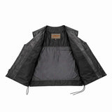 El Paso - Men's Motorcycle Leather Vest - Unik Just for Bikers - Flyclothing LLC