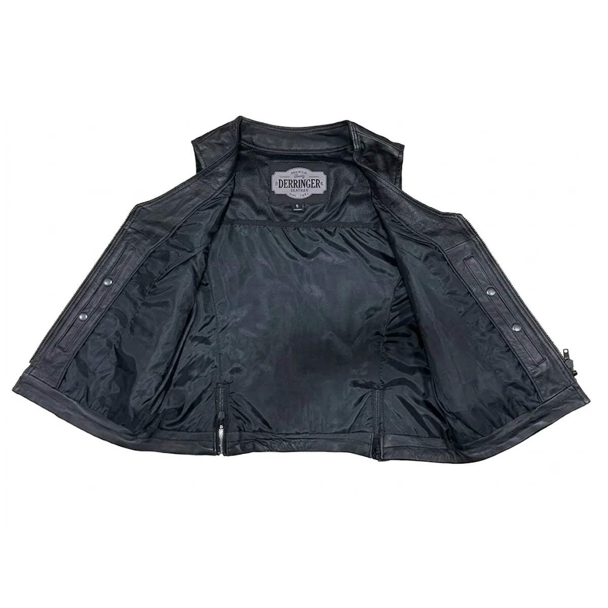 Midnight Cowgirl - Women's Lambskin Leather Motorcycle Vest - Unik Just for Bikers - Flyclothing LLC