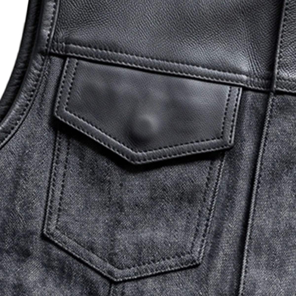 Hybrid black - Mens Hybrid Club Vest - Unik Just for Bikers - Flyclothing LLC