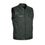 Hybrid black - Mens Hybrid Club Vest - Unik Just for Bikers - Flyclothing LLC