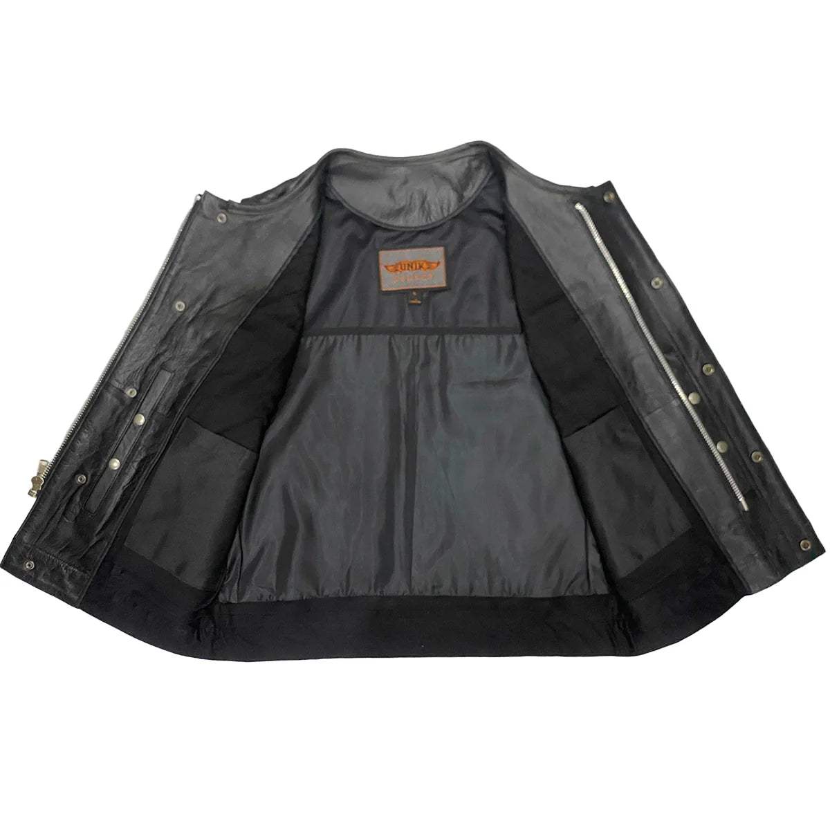 Hybrid black - Mens Hybrid Club Vest - Unik Just for Bikers - Flyclothing LLC
