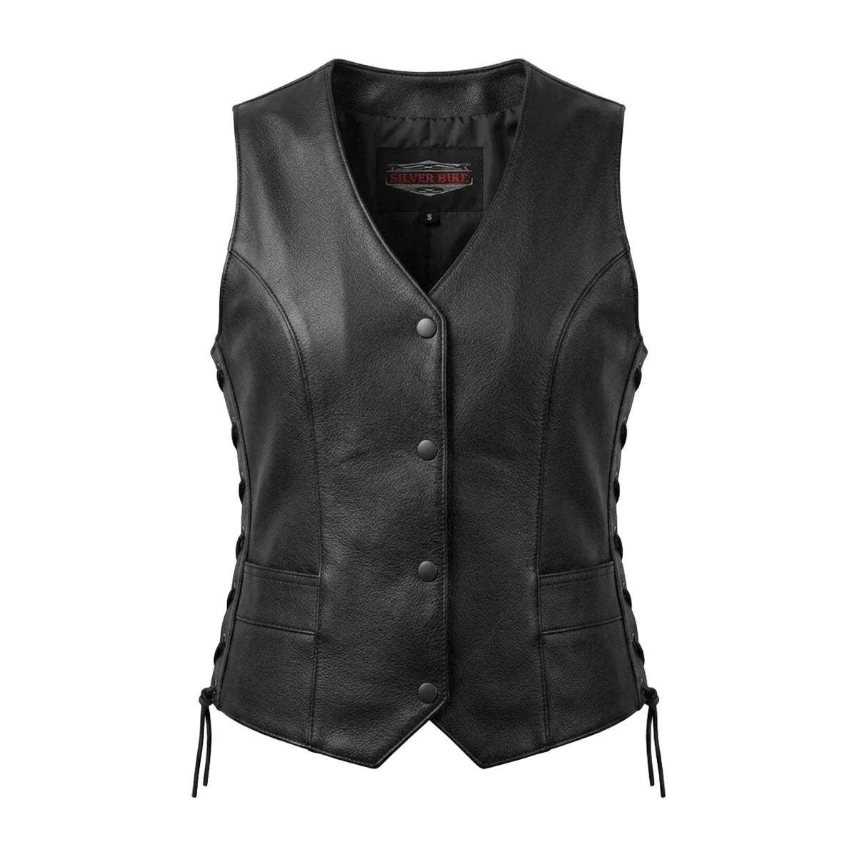 Sierra - Women's Premium Leather Motorcycle Vest - Unik Just for Bikers - Flyclothing LLC