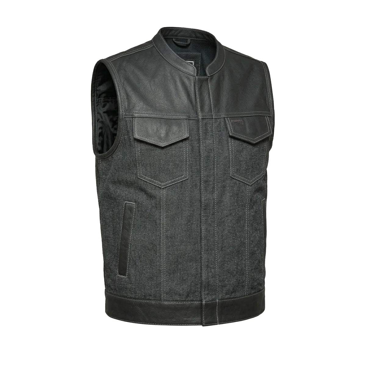 Hybrid white - Mens Hybrid Club Vest - Unik Just for Bikers - Flyclothing LLC