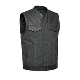 Hybrid white - Mens Hybrid Club Vest - Unik Just for Bikers - Flyclothing LLC