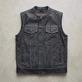 Hybrid white - Mens Hybrid Club Vest - Unik Just for Bikers - Flyclothing LLC
