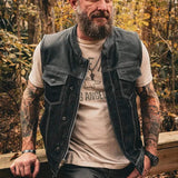 Hybrid white - Mens Hybrid Club Vest - Unik Just for Bikers - Flyclothing LLC