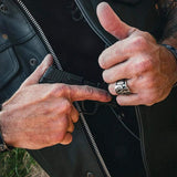 Iron Rider - Men's SOA Club Style Leather Motorcycle Vest - Unik Just for Bikers - Flyclothing LLC