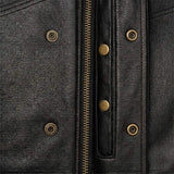 Iron Rider - Men's SOA Club Style Leather Motorcycle Vest - Unik Just for Bikers - Flyclothing LLC