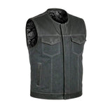 Lawless – Men’s Denim and Leather Club Vest - Unik Just for Bikers - Flyclothing LLC