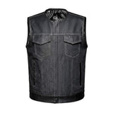 Lawless – Men’s Denim and Leather Club Vest - Unik Just for Bikers - Flyclothing LLC