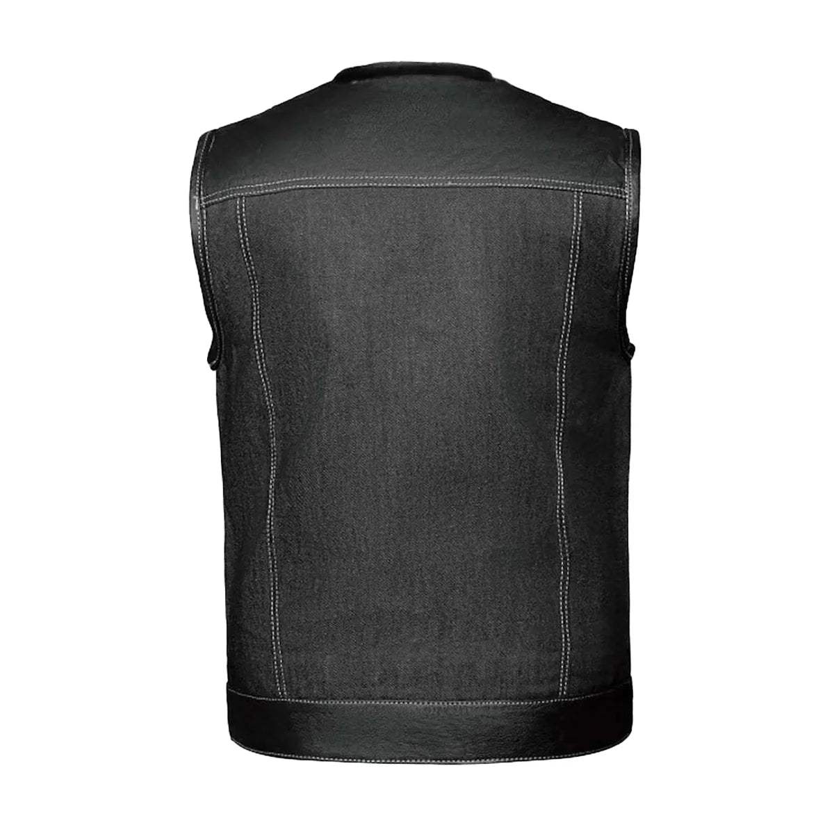 Lawless – Men’s Denim and Leather Club Vest - Unik Just for Bikers - Flyclothing LLC