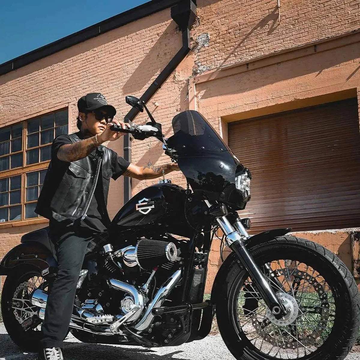 Lowcut - Mens Short Leather Club Vest - Unik Just for Bikers - Flyclothing LLC