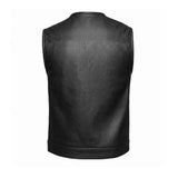 Steelhorse - Men's SOA Club Style Leather Motorcycle Vest - Unik Just for Bikers - Flyclothing LLC