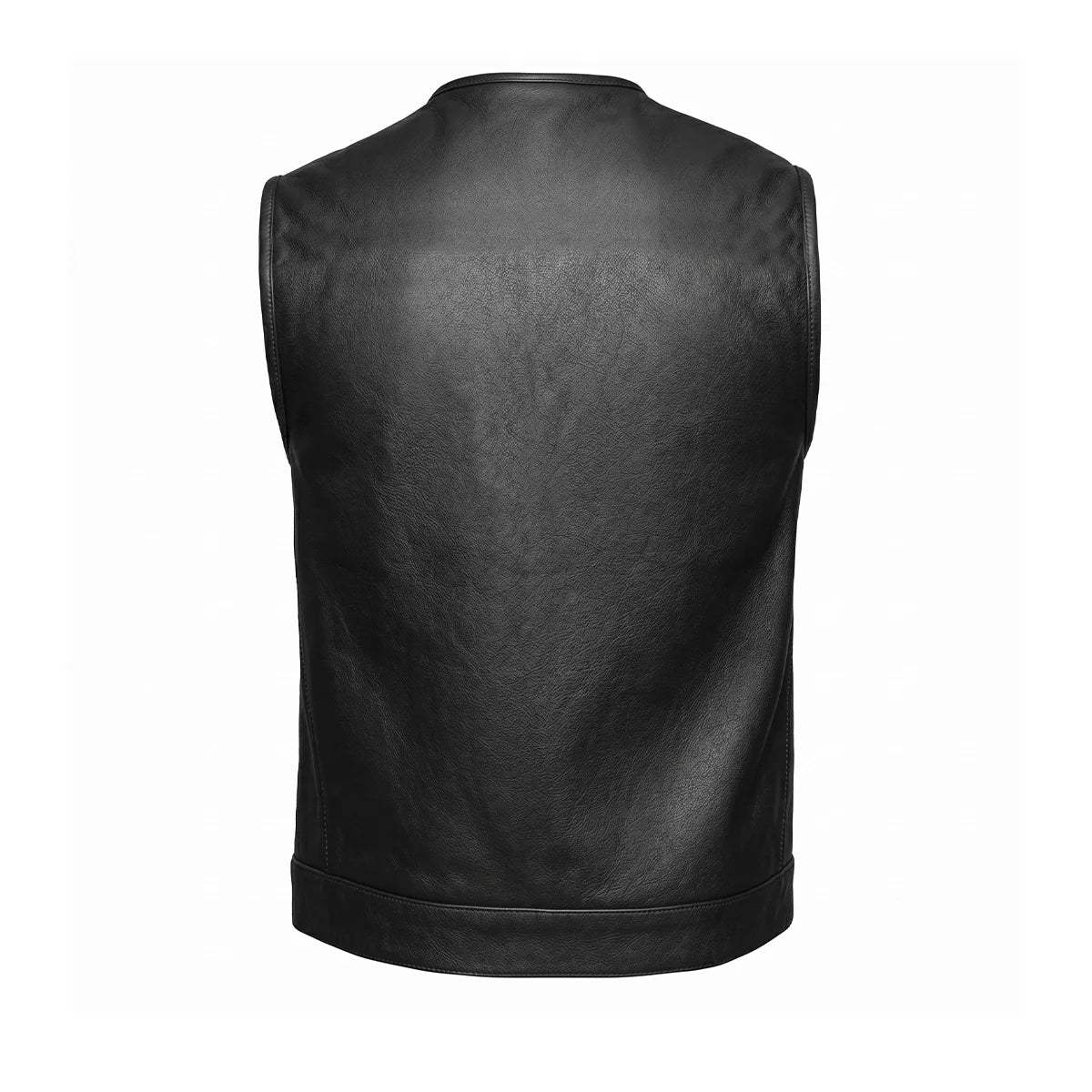 Lowcut - Mens Short Leather Club Vest - Unik Just for Bikers - Flyclothing LLC