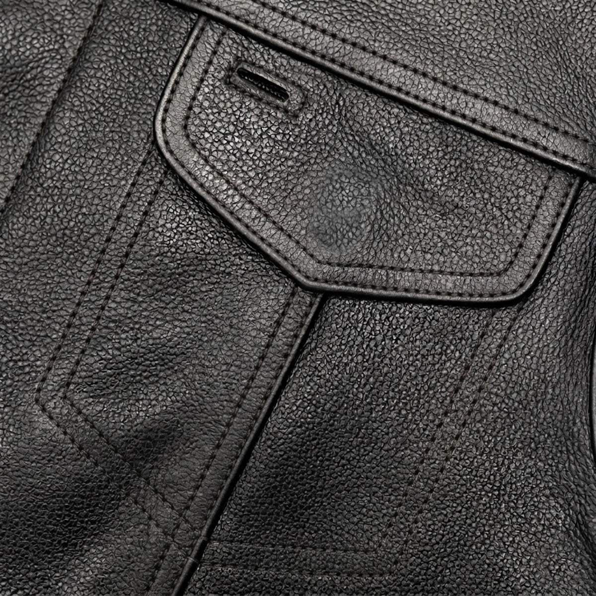 Steelhorse - Men's SOA Club Style Leather Motorcycle Vest - Unik Just for Bikers - Flyclothing LLC