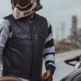 Red river - Men's Premium Leather Motorcycle Vest - Unik Just for Bikers - Flyclothing LLC