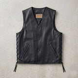 Mojave - Mens Ultra Leather Motorcycle Vest - Unik Just for Bikers - Flyclothing LLC
